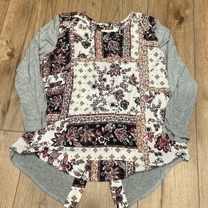 NWOT Maurice's mixed media tunic XL